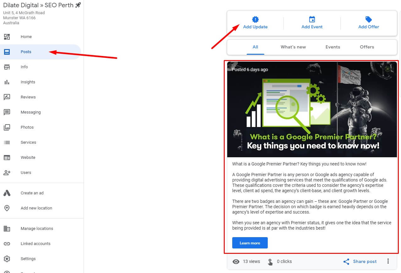 Google My Business - Başka Bir Hizmet Ekleme Örneği