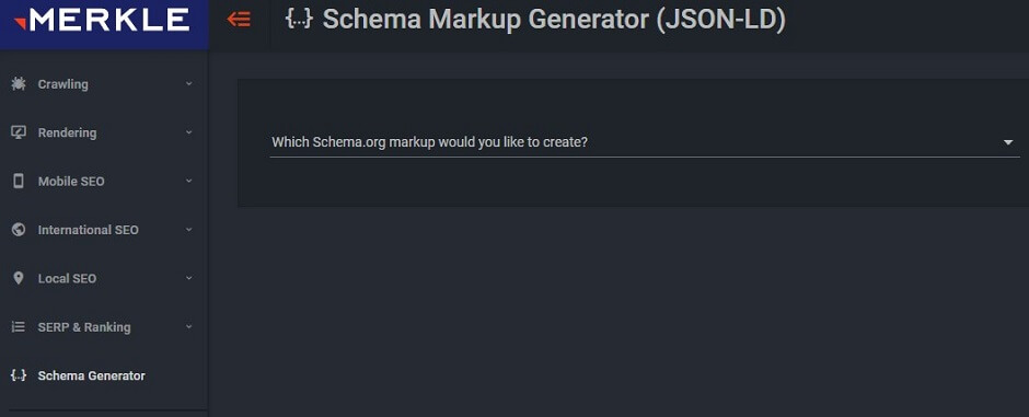 Merkles Schema Markup Generator